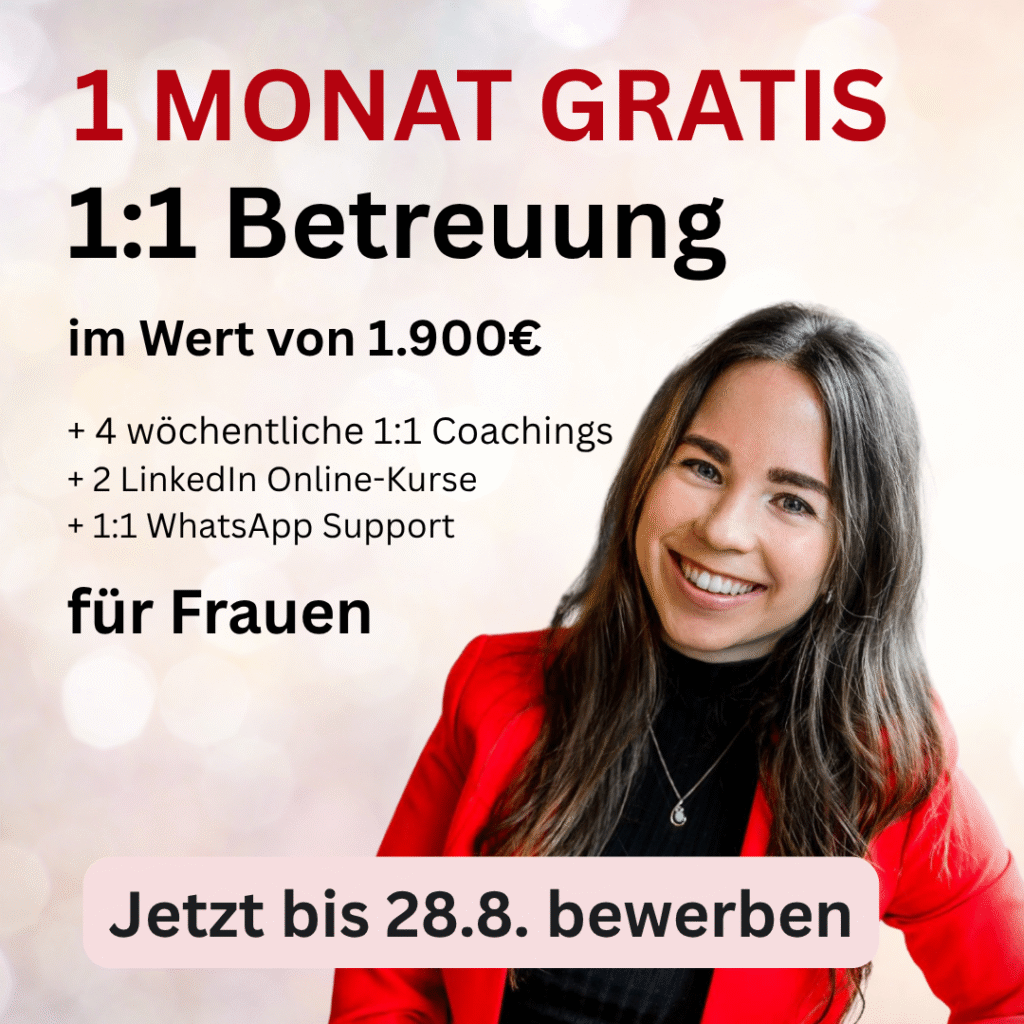 Bewirb dich für einen Monat 1:1 LinkedIn Coaching